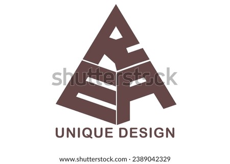 REA, RE, logos. Abstract initial monogram letter alphabet logo design Imagine de stoc © 