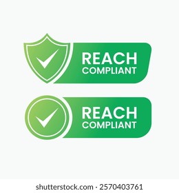 Reach compliance vector icon with tick mark