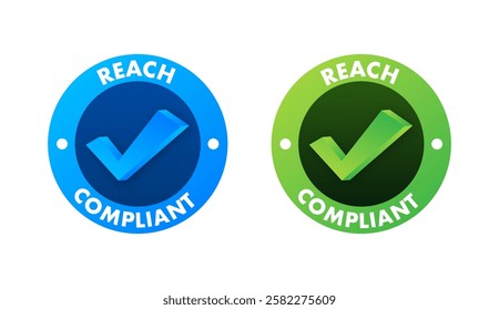 Reach Compliant Check Mark Symbol Representing Adherence to Regulations