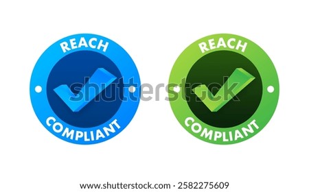 Reach Compliant Check Mark Symbol Representing Adherence to Regulations