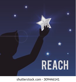 Reach digital design, vector illustration eps 10.