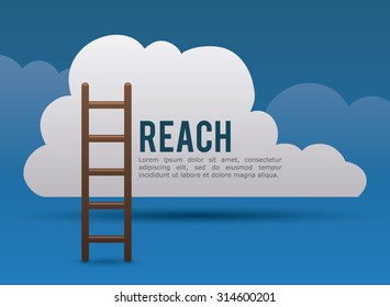 Reach digital design, vector illustration eps 10.