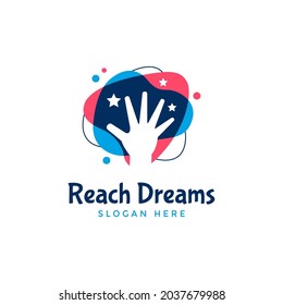 reach dreams logo design icon vector illustration