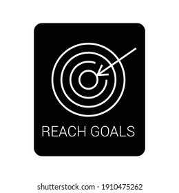 reach goals icon vector illustration on white background