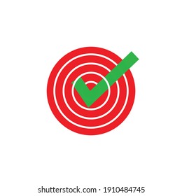 reach goals icon vector illustration on white background