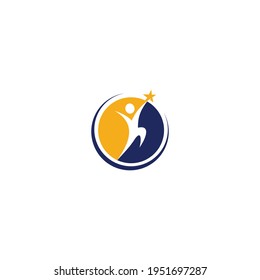 reach human logo vector template