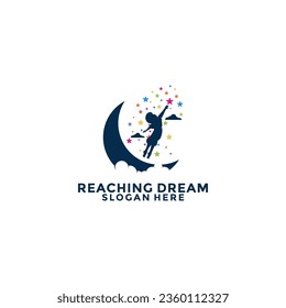 Reach star dreams logo vector design template