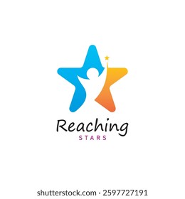 reach star dreams logo vector design template