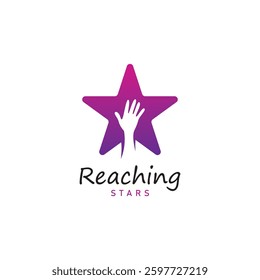 reach star dreams logo vector design template