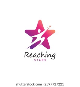 reach star dreams logo vector design template