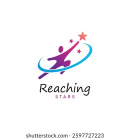 reach star dreams logo vector design template