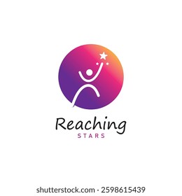 reach star dreams logo vector design template