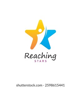 reach star dreams logo vector design template