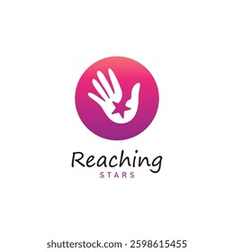 reach star dreams logo vector design template