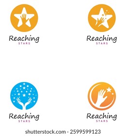 reach star dreams logo vector design template