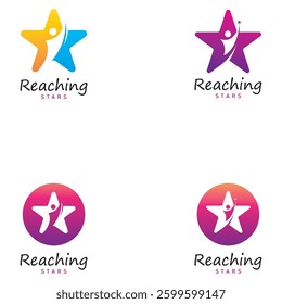 reach star dreams logo vector design template