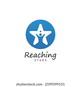 reach star dreams logo vector design template