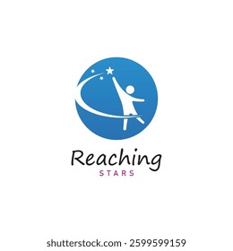 reach star dreams logo vector design template