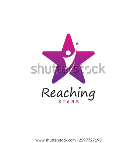 reach star dreams logo vector design template