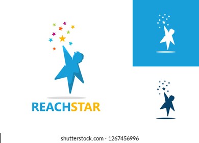 Reach Star Logo Template Design Vector, Emblem, Design Concept, Creative Symbol, Icon
