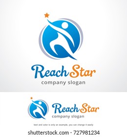 Reach Star Logo Template Design Vector, Emblem, Design Concept, Creative Symbol, Icon