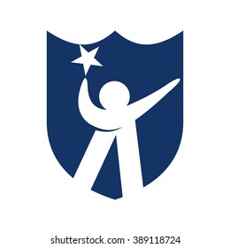 reach star logo vector.