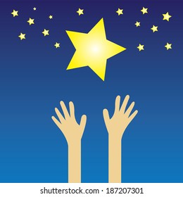 Reach for the star ,vector eps10