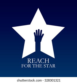 reach for the star, vector illustration