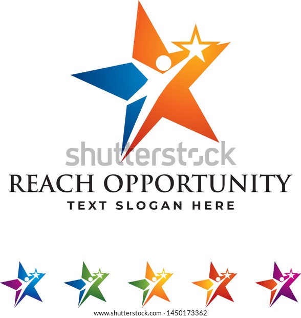 Reach Stars Logo Symbol Icon Vector Stock Vector Royalty Free 1450173362