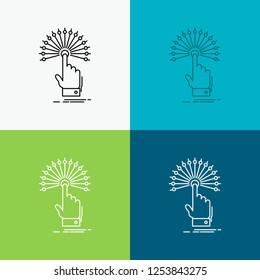 reach, Touch, destination, digital, analytic Icon Over Various Background. Line style design, designed for web and app. Eps 10 vector illustration