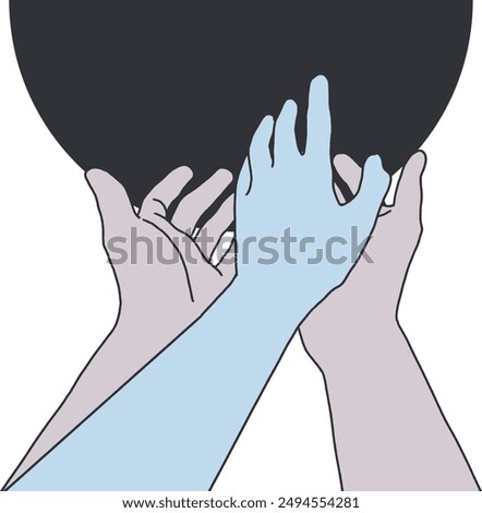 Reach for Unity Hands Striving for Connection Art. Fitting selection for campaigns, social initiatives, or any project that aims to convey a message of communal support and optimism.