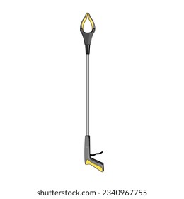 caricatura de la herramienta de atrapador de alcance. símbolo de alcance gráfico, símbolo largo, signo de la herramienta de captura de la camada de objetos. ilustración vectorial de símbolo aislado