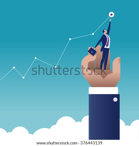 Reaching. Business concept illustration