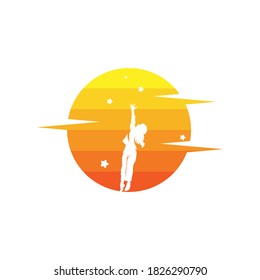 reaching dreams logo design template