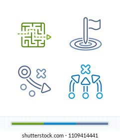 Reaching Goals - Contrast Dash Icons. A set of 4 professional, pixel-aligned icons.