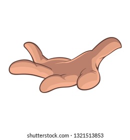 Reaching Hand Front Gesture Cartoon