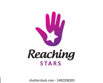 Reaching logo symbol or icon template