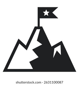 Reaching the Peak: A Simple Icon of Achievement vector