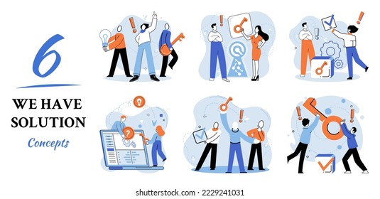Alcanzar una solución como resultado del trabajo del equipo de negocios. Empleados de inicio. Pensamiento de objetivos. Construcción de cooperación por parte de la agencia crear equipo. Metáfora, decisión y trabajo en equipo de gestión creativa y exitosa