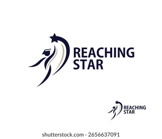 atingindo logotipo estrela conceito de design criativo educação inovação