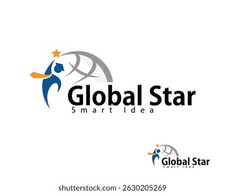 atingindo o sucesso global do logotipo star creative education