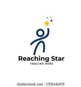 Reaching Star Logo Icon Vector Isolated