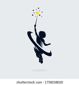 Reaching Stars Logo Design Template