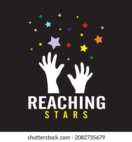 Reaching Stars Logo Design Templates. Dream star logo. Coat Of Arms, Colorful, Creative Symbol