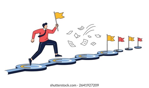 Reaching Success Through Perseverance Determination And Commitment To Achieved Goals