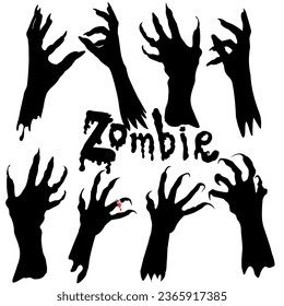 Reaching Zombie Hands illustration
halloween zombie cartoon design
horror background vector