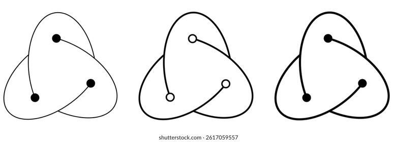 React line icon, vector set. React symbol vector illustration.  
