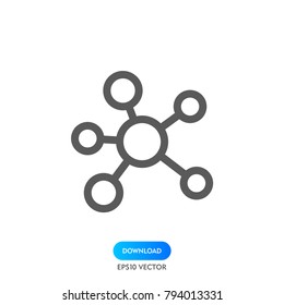 React native icon vector, atom symbol.