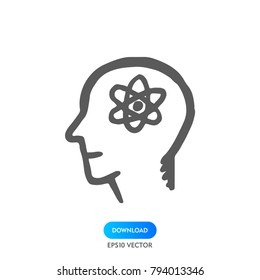 React native icon vector, atom symbol.