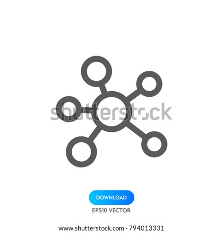 React native icon vector, atom symbol.